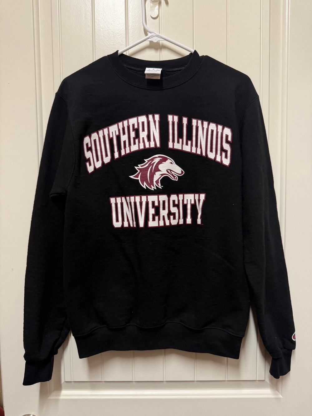 Southern Illinois University Sweatshirt Unisex Small Black SIU Salukis Crewneck